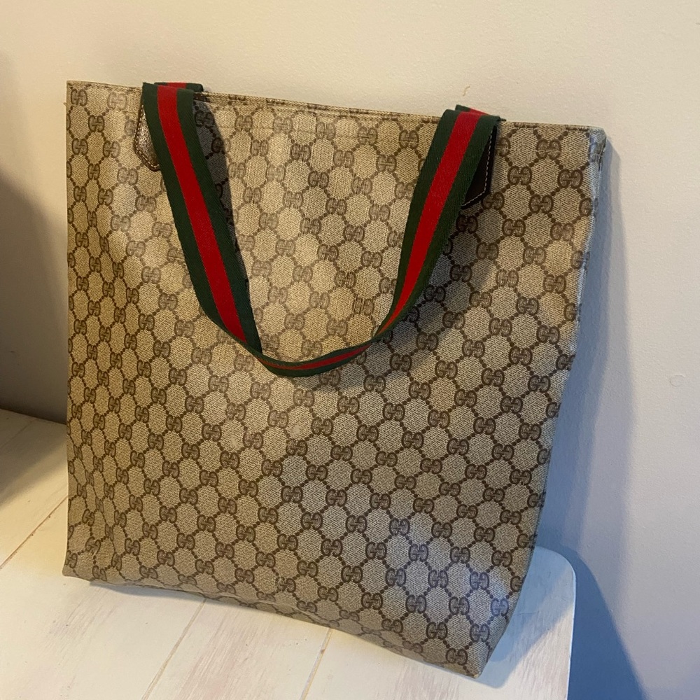 Adorable Upcycled Gucci Beige and Brown Monogram Bag - Picture 3 of 4